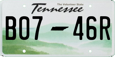 TN license plate B0746R