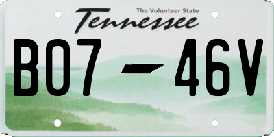 TN license plate B0746V