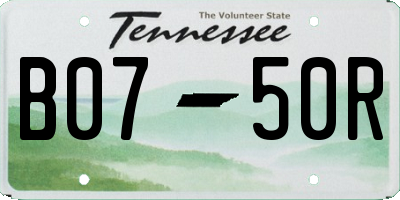 TN license plate B0750R