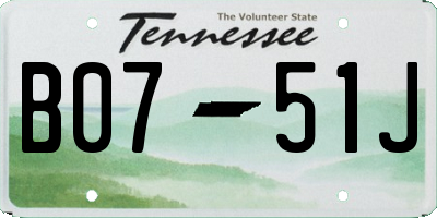 TN license plate B0751J
