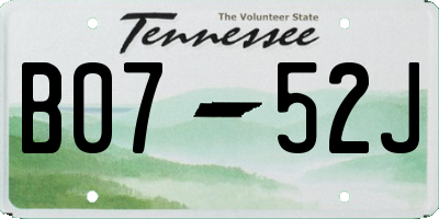 TN license plate B0752J