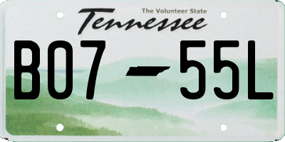 TN license plate B0755L