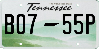 TN license plate B0755P