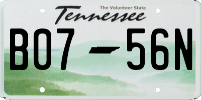 TN license plate B0756N