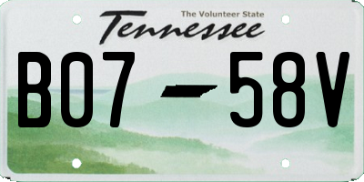 TN license plate B0758V