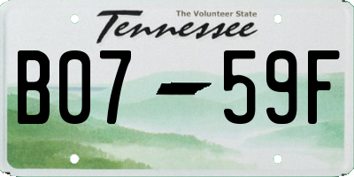 TN license plate B0759F