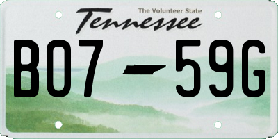 TN license plate B0759G