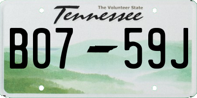 TN license plate B0759J