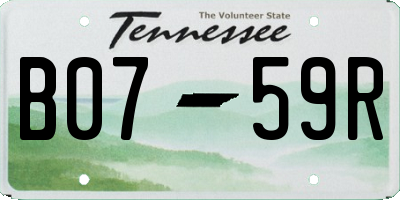 TN license plate B0759R