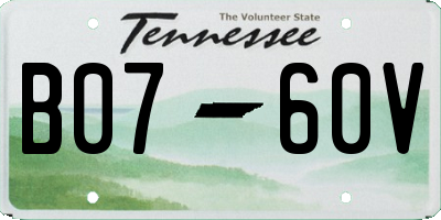 TN license plate B0760V