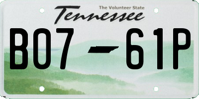 TN license plate B0761P