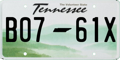 TN license plate B0761X