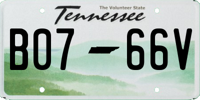 TN license plate B0766V