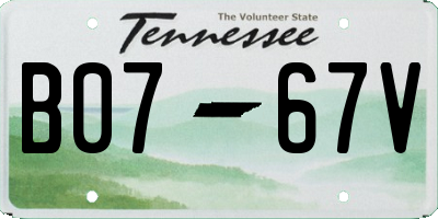 TN license plate B0767V