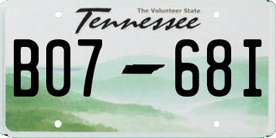 TN license plate B0768I