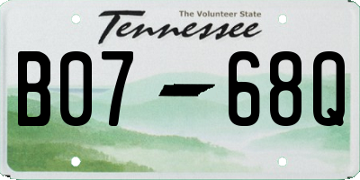 TN license plate B0768Q