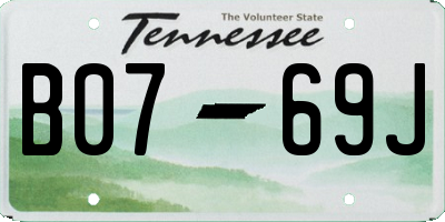 TN license plate B0769J