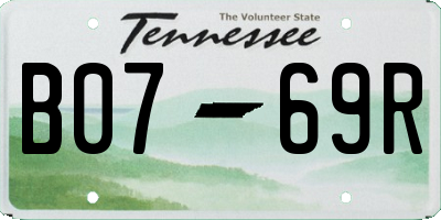 TN license plate B0769R