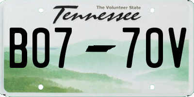TN license plate B0770V