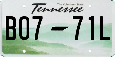 TN license plate B0771L