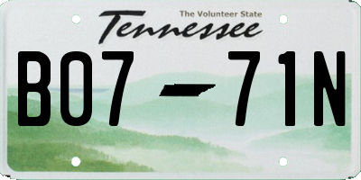 TN license plate B0771N