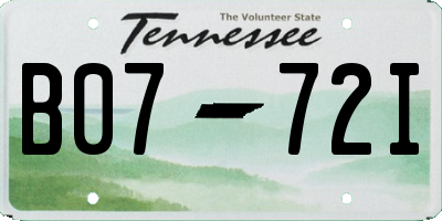 TN license plate B0772I