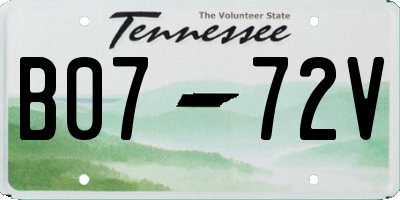 TN license plate B0772V