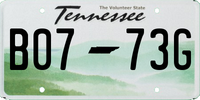 TN license plate B0773G