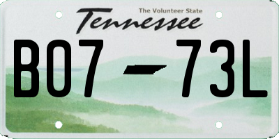 TN license plate B0773L