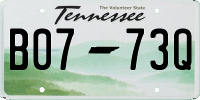 TN license plate B0773Q