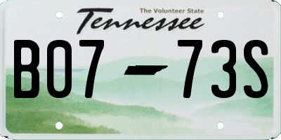 TN license plate B0773S