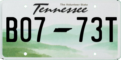 TN license plate B0773T