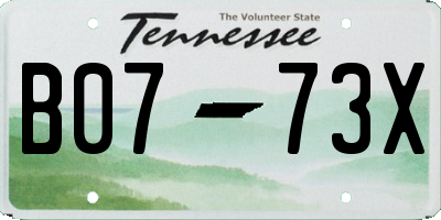 TN license plate B0773X