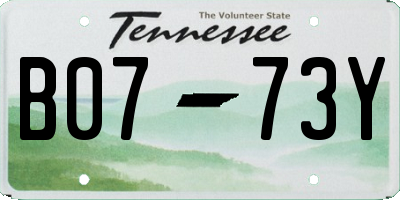 TN license plate B0773Y