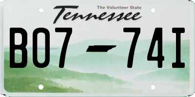 TN license plate B0774I