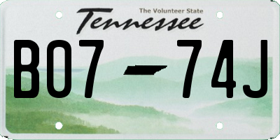 TN license plate B0774J