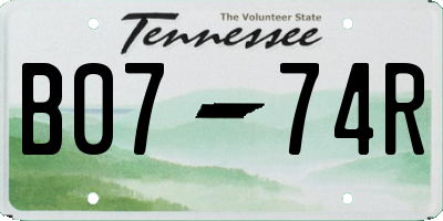 TN license plate B0774R