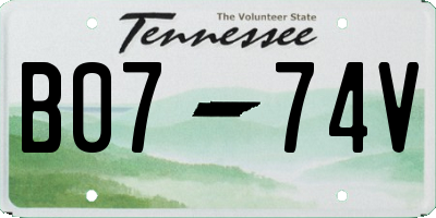TN license plate B0774V