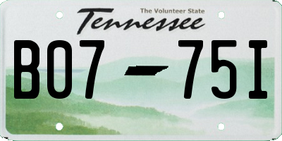 TN license plate B0775I