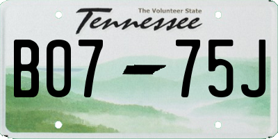 TN license plate B0775J