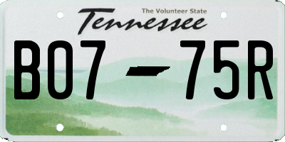 TN license plate B0775R