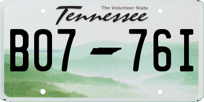 TN license plate B0776I