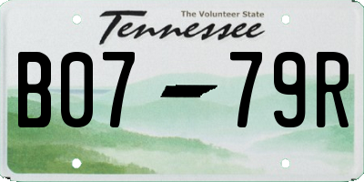 TN license plate B0779R
