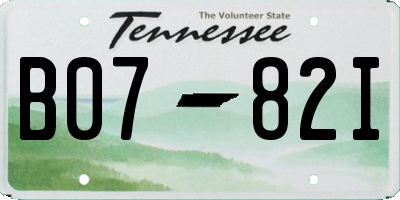 TN license plate B0782I