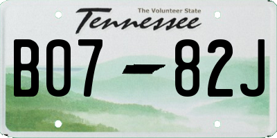 TN license plate B0782J