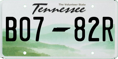 TN license plate B0782R