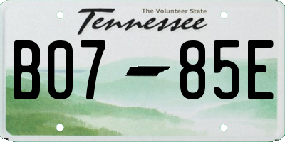 TN license plate B0785E