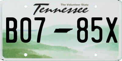 TN license plate B0785X