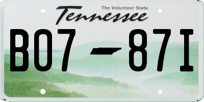 TN license plate B0787I