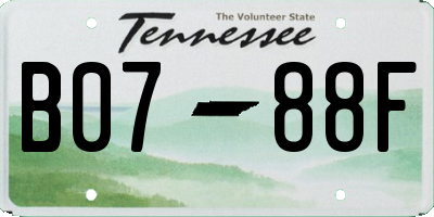 TN license plate B0788F